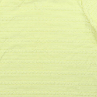Womens UK Size S BM Yellow Basic T-Shirt