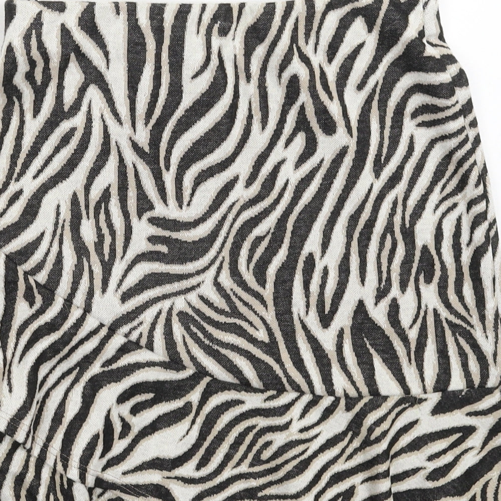 Miss Selfridge Womens Multicoloured Animal Print  Mini Skirt Size 8