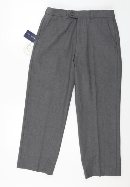 Gurteen Mens Grey   Trousers  Size 32 in L25 in
