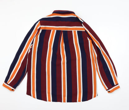 Vero & Lucy Womens Multicoloured Striped  Basic Blouse Size L