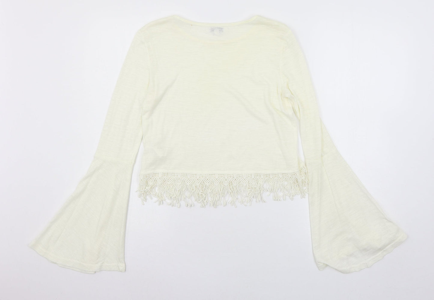 Womens UK Size 10 Glamourous White Basic T-Shirt