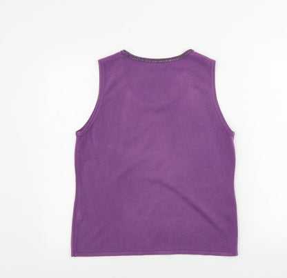 Womens UK Size 16 Debenhams Purple Pullover Jumper