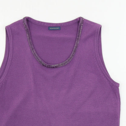 Womens UK Size 16 Debenhams Purple Pullover Jumper