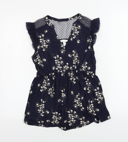 Womens UK Size S H&M Blue Basic T-Shirt