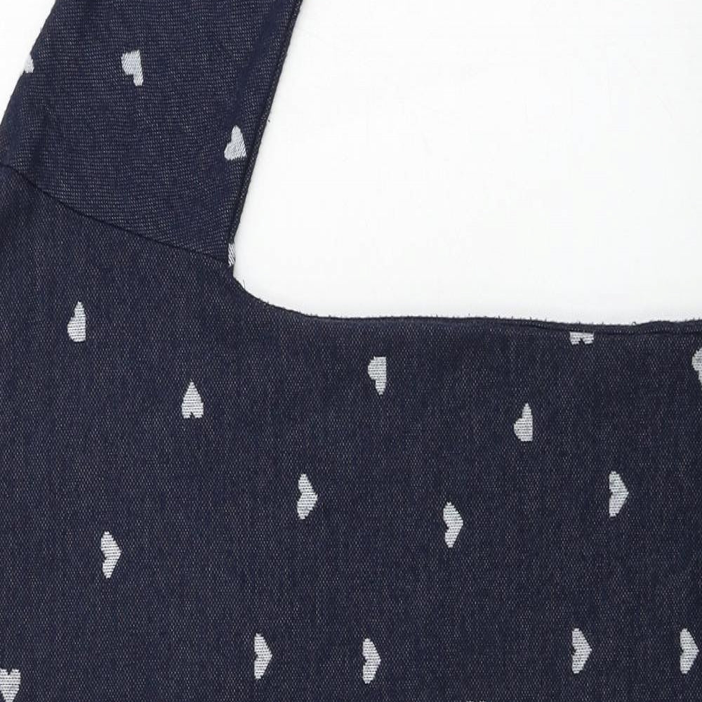 TU Womens Blue   Pullover Jumper Size 10  - heart pattern