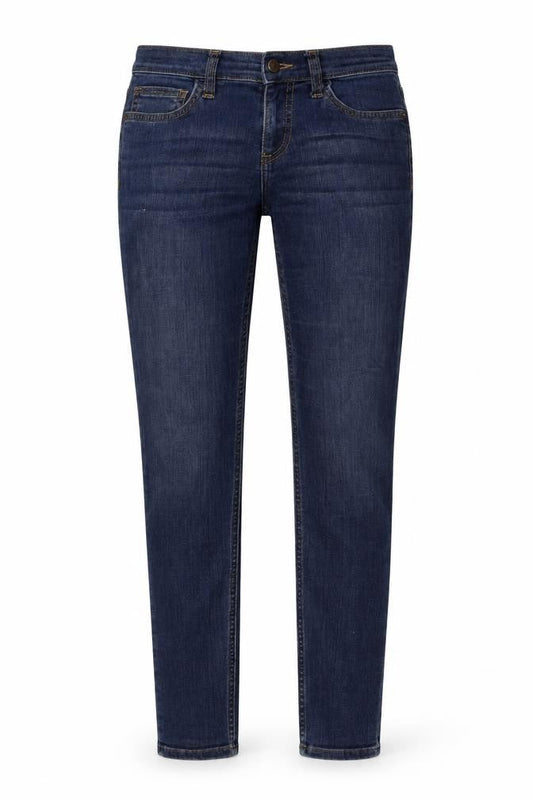 Front view of FC Jeans women’s blue skinny jeans, size UK 28, in, 29-inch leg