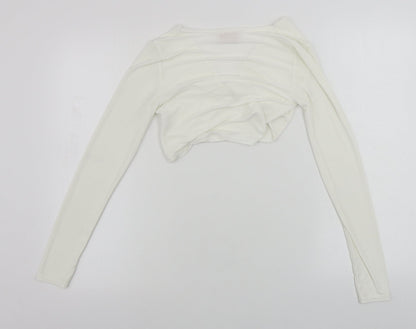 Womens UK Size 10 Club London White Basic T-Shirt