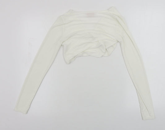 Womens UK Size 10 Club London White Basic T-Shirt