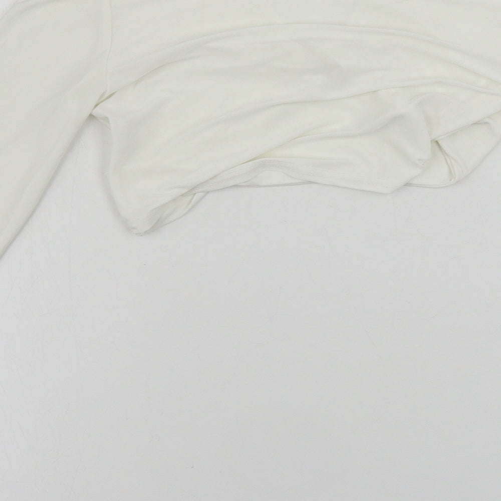 Womens UK Size 10 Club London White Basic T-Shirt