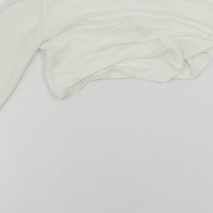 Womens UK Size 10 Club London White Basic T-Shirt