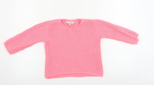 evie  Girls Pink   Pullover Jumper Size 5-6 Years