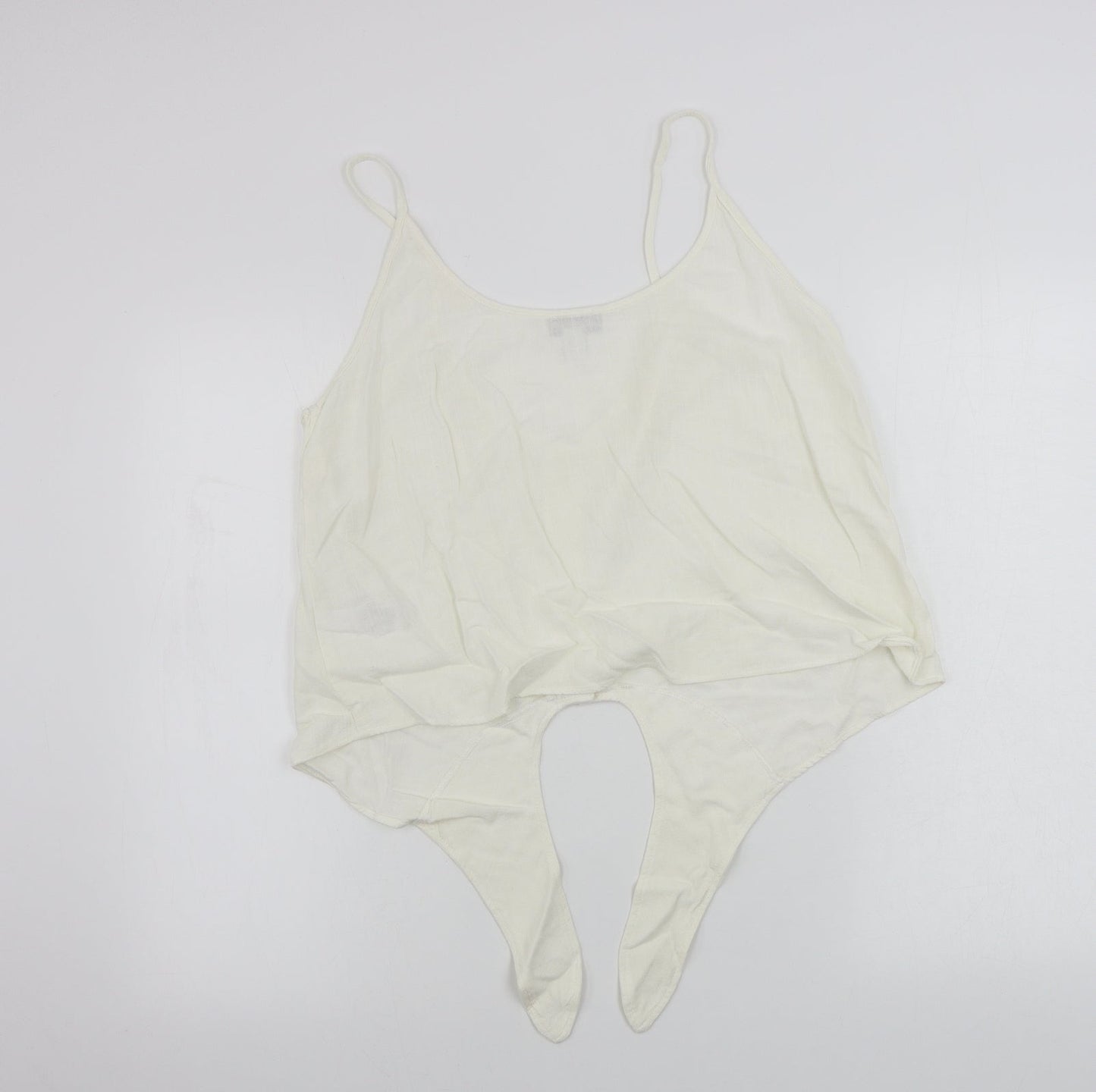 Womens UK Size 14 Topshop Ivory Basic Tank