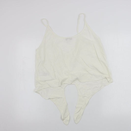 Womens UK Size 14 Topshop Ivory Basic Tank