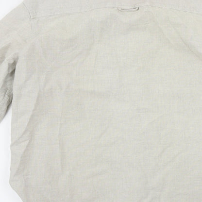 Topman  Mens Beige    Button-Up Size M