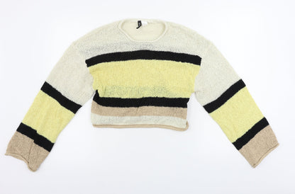 Womens UK Size S H&M Beige Pullover Jumper