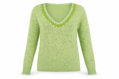 Tweeds Womens Green   Pullover Jumper Size M