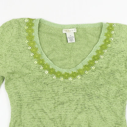 Tweeds Womens Green   Pullover Jumper Size M