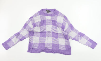 Primark  Womens Purple Check  Pullover Jumper Size S