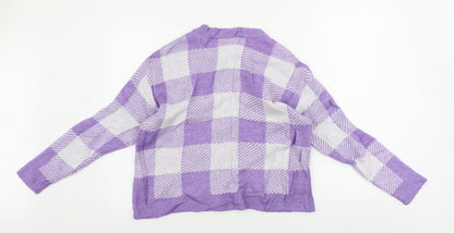Primark  Womens Purple Check  Pullover Jumper Size S