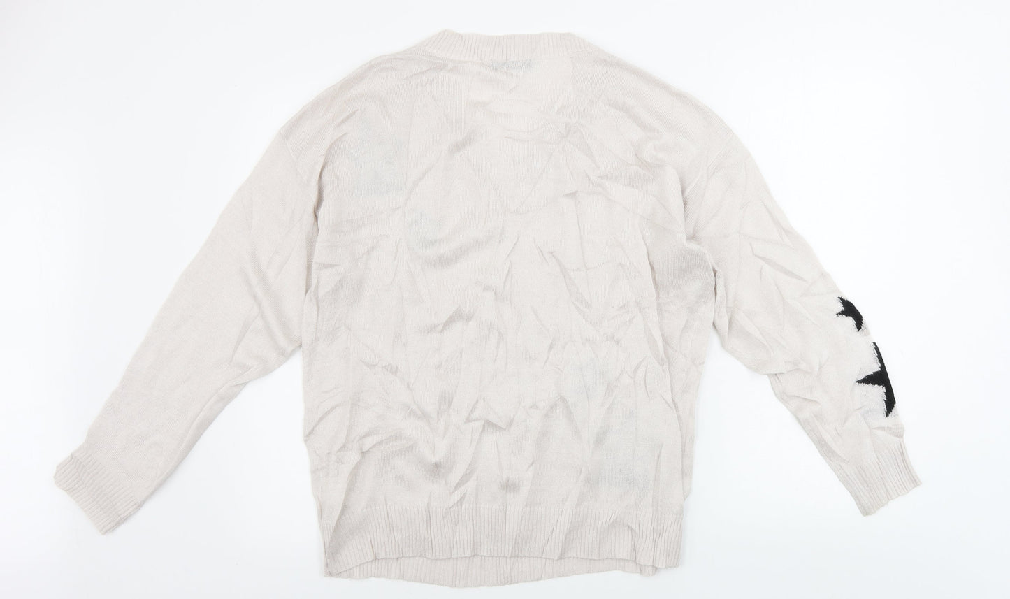 SheIn Womens Pink   Pullover Jumper Size L  - Star pattern