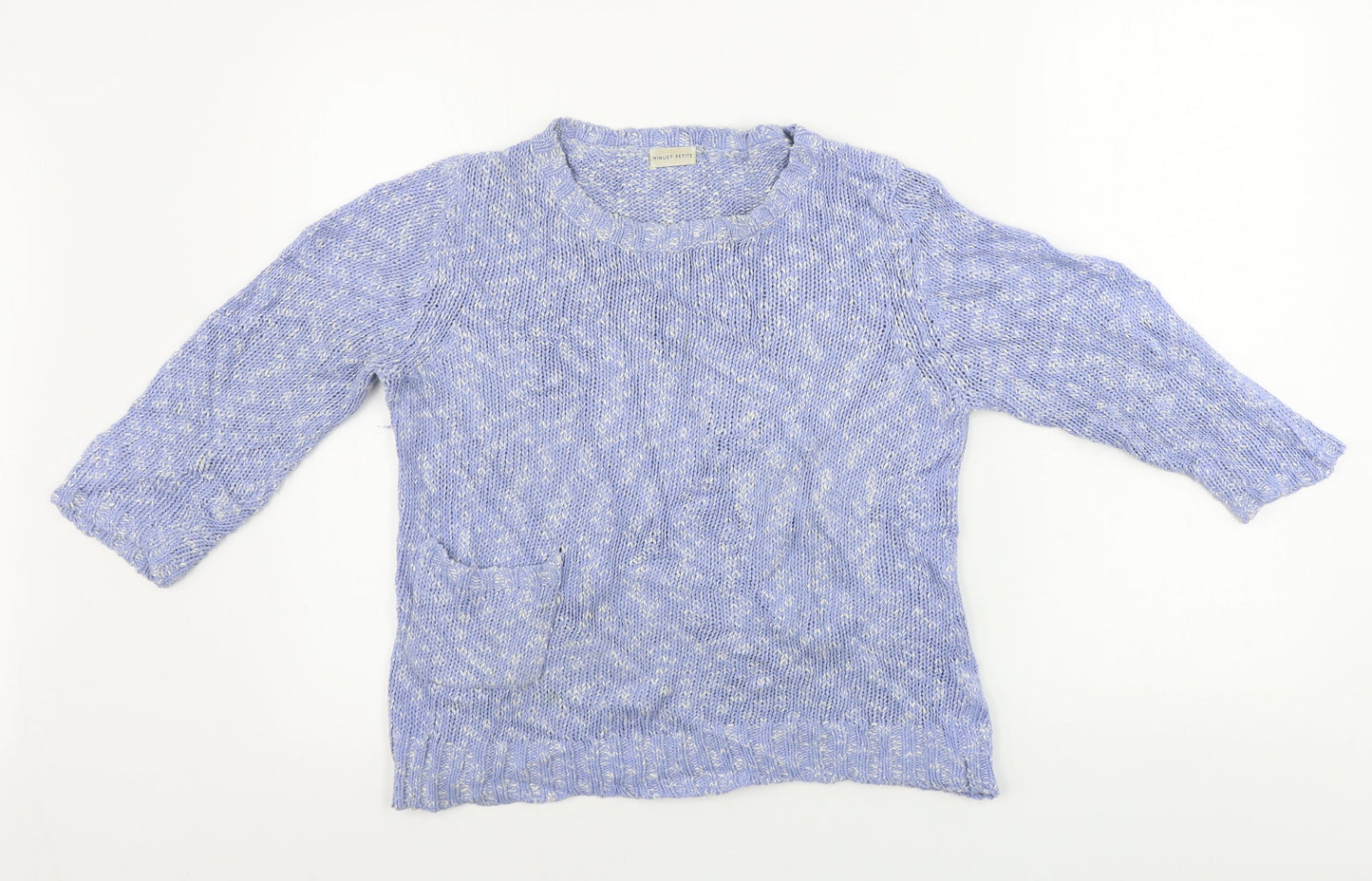Womens UK Size M MINUET Blue Pullover Jumper