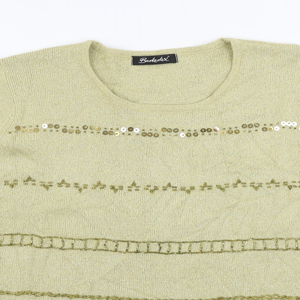 Womens UK Size 14 Berkertex Beige Pullover Jumper