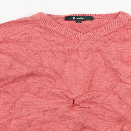 wolesy  Mens Pink   Pullover Jumper Size L