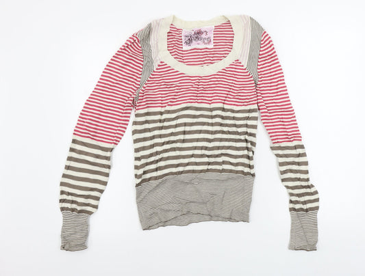 Debenhams  Womens Beige Striped  Pullover Jumper Size 14