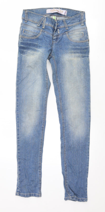 Denim & Co. Womens Blue   Straight Jeans Size 8 L31 in