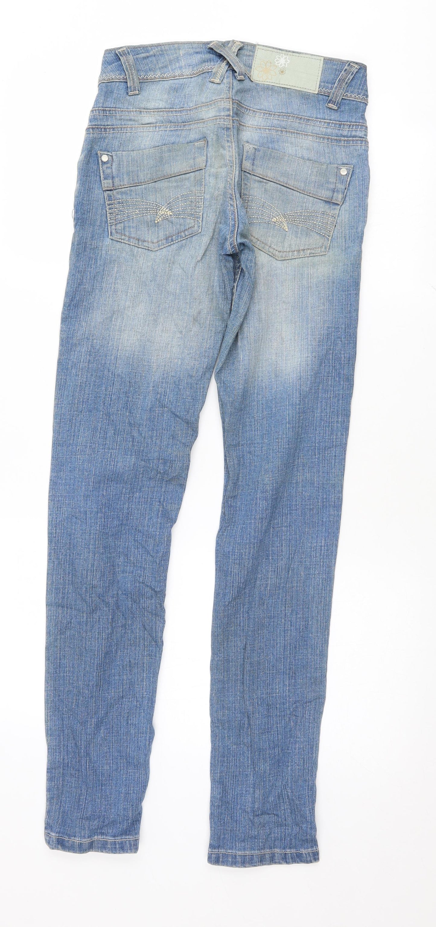 Denim & Co. Womens Blue   Straight Jeans Size 8 L31 in