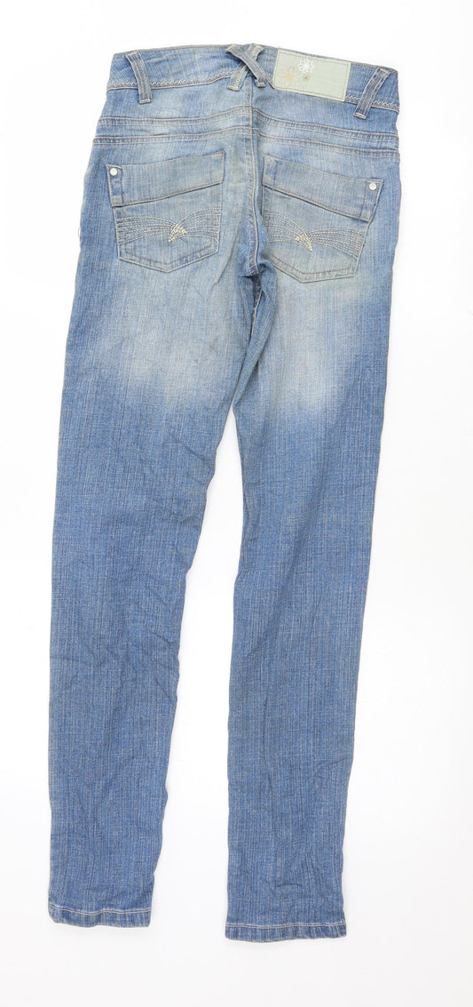 Denim & Co. Womens Blue   Straight Jeans Size 8 L31 in