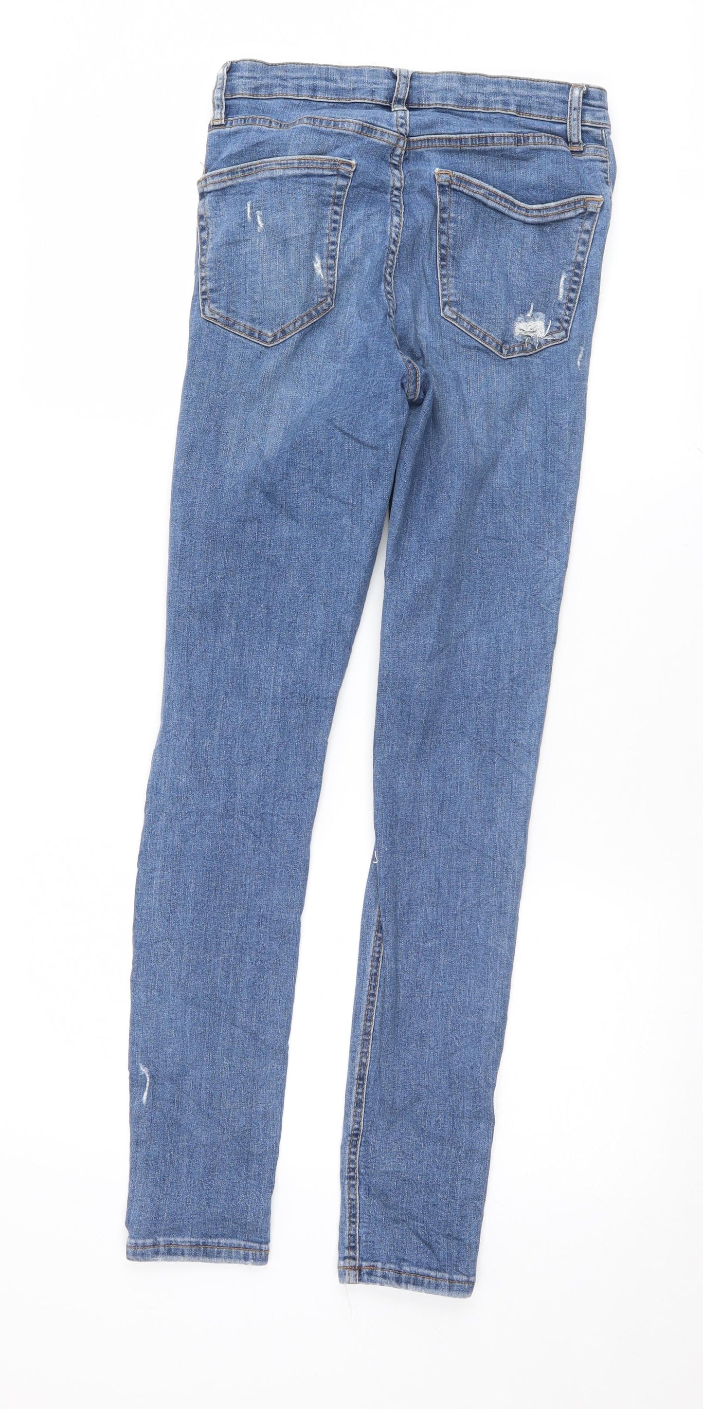 Topshop Womens Blue   Skinny Jeans Size 28 L29.5 in