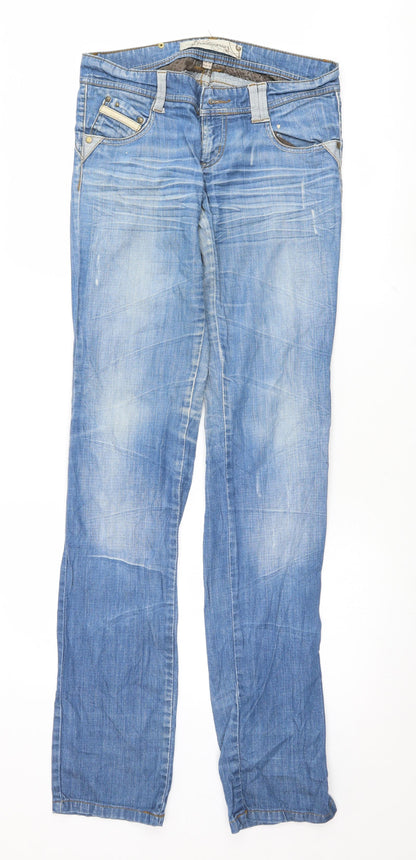 Astradivarius Womens Blue   Straight Jeans Size 8 L36 in