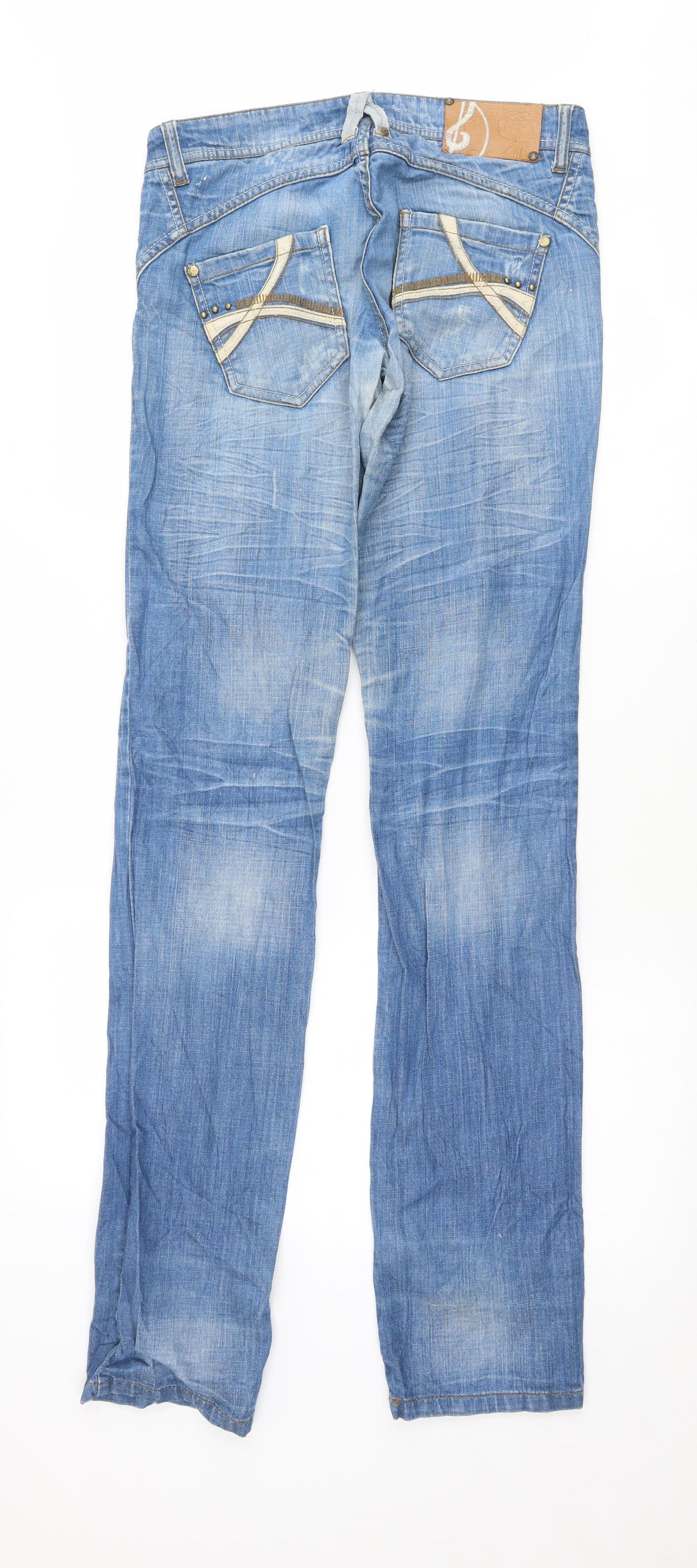 Astradivarius Womens Blue   Straight Jeans Size 8 L36 in