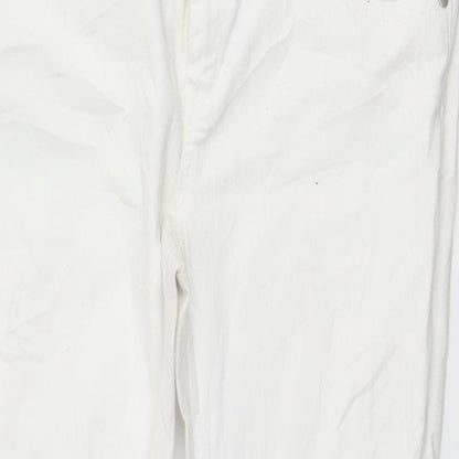 Womens UK Size 14 yes yes Regular Fit Tapered White Jeans