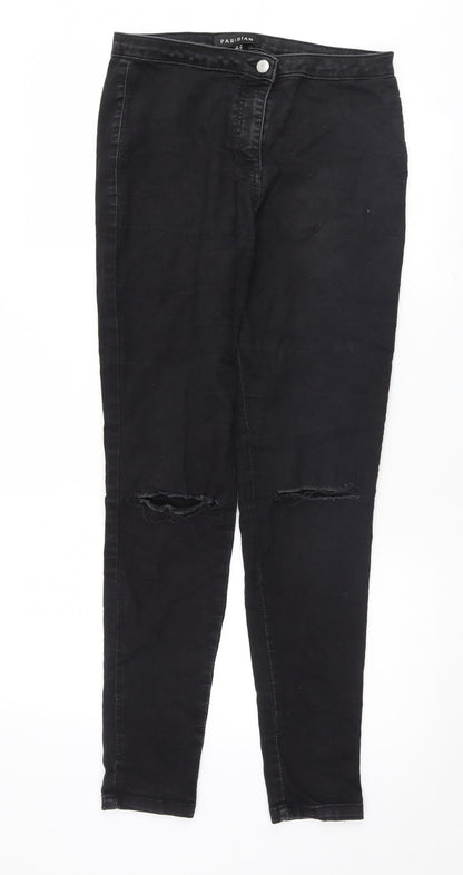 PARISIAN Womens Black   Skinny Jeans Size 12 L28.5 in