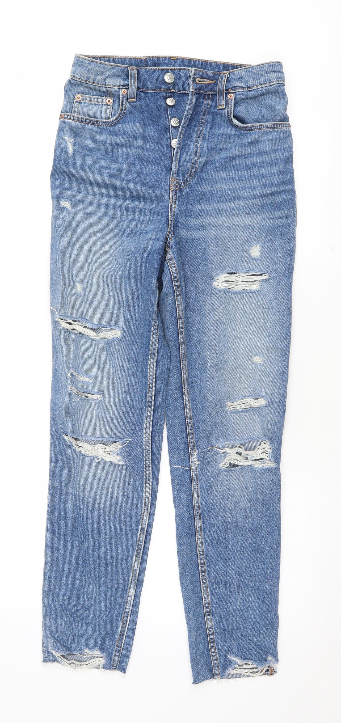Womens UK Size 6 H&M Regular Fit Straight Blue Jeans