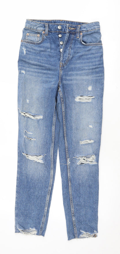Womens UK Size 6 H&M Regular Fit Straight Blue Jeans