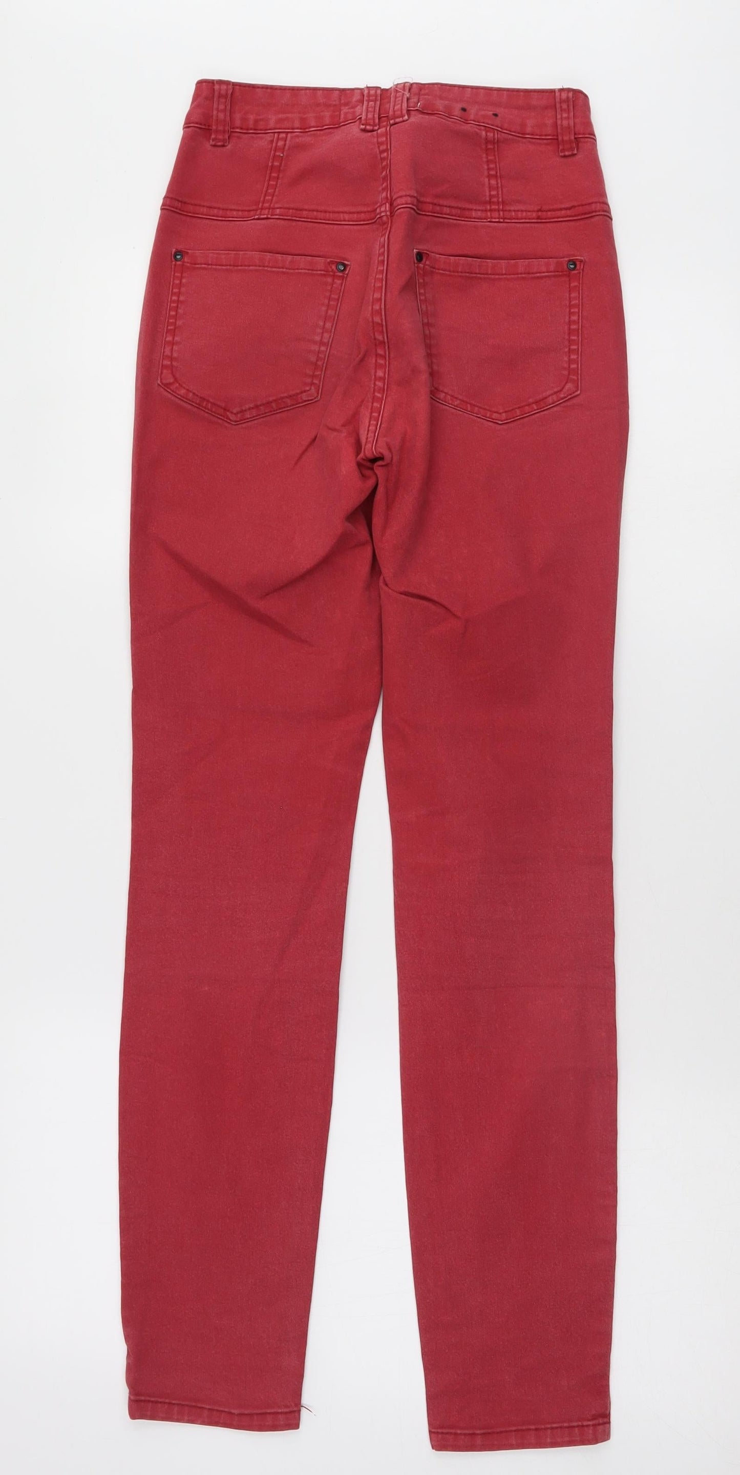 Womens UK Size 8 yes yes Regular Fit Skinny Red Jeans
