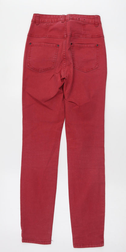 Womens UK Size 8 yes yes Regular Fit Skinny Red Jeans