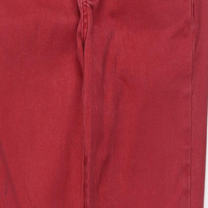 Womens UK Size 8 yes yes Regular Fit Skinny Red Jeans