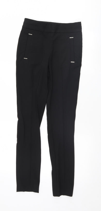 Womens UK Size 4 H&M Regular Fit  Black Trousers
