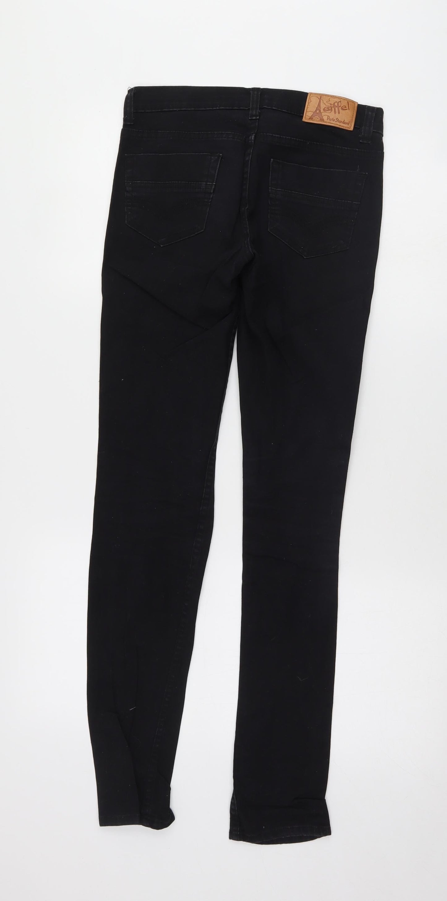Womens UK Size 30 Preworn Regular Fit Skinny Black Jeans