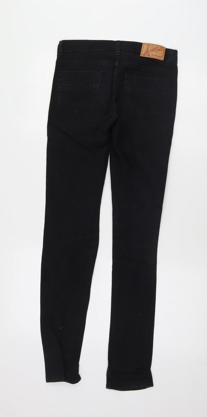 Womens UK Size 30 Preworn Regular Fit Skinny Black Jeans