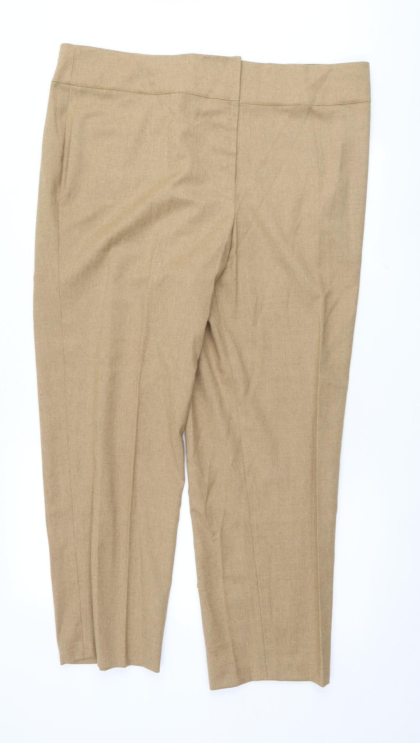 Womens UK Size 42 Preworn Regular Fit  Brown Trousers