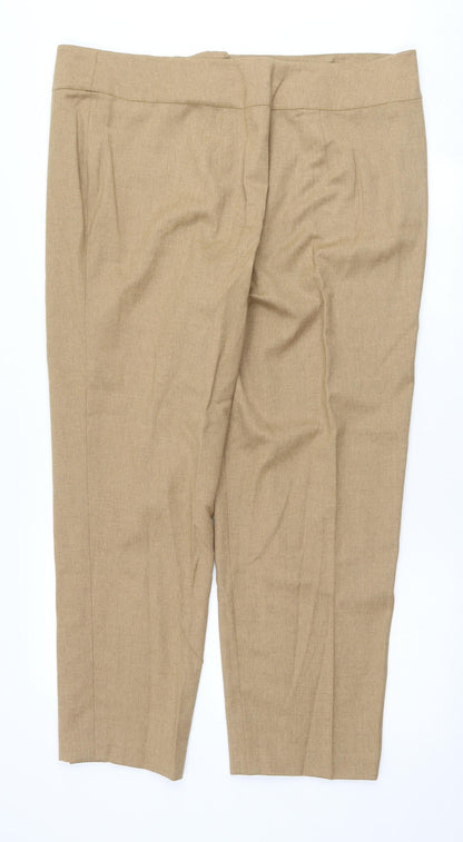 Womens UK Size 42 Preworn Regular Fit  Brown Trousers