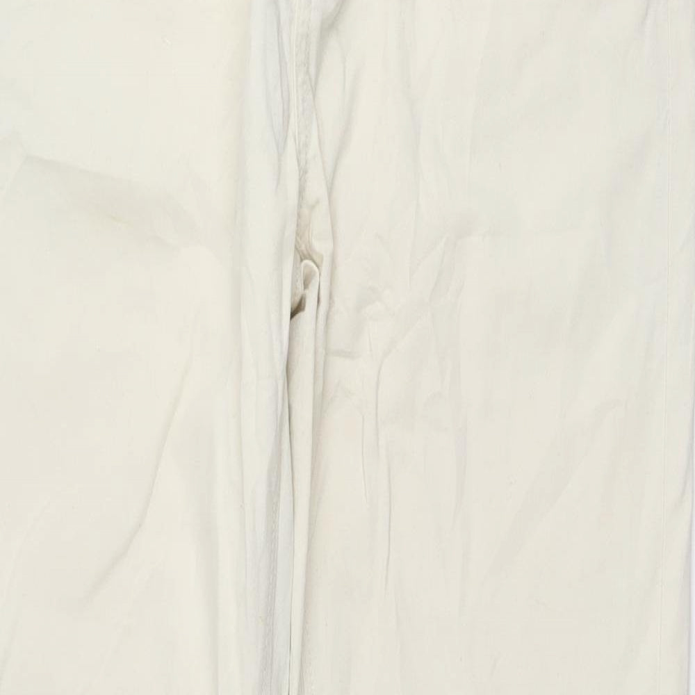 Womens UK Size L Cropp Regular Fit Skinny White Jeans