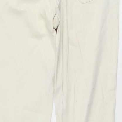 Womens UK Size L Cropp Regular Fit Skinny White Jeans
