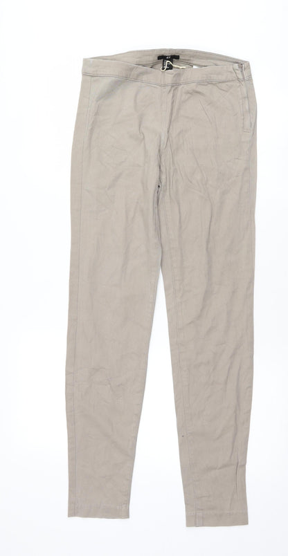 Womens UK Size 8 H&M Regular Fit  Beige Trousers