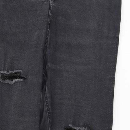 Topshop Womens Black   Skinny Jeans Size 34 L26 in